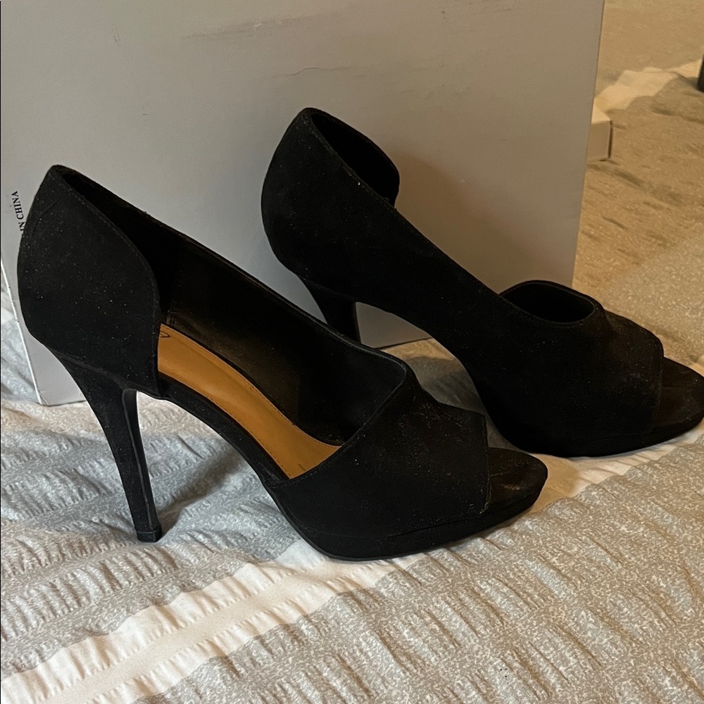 Apt. 9 Elegant Black Peep-Toe Heels